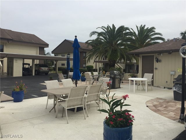 view of patio / terrace featuring a grill