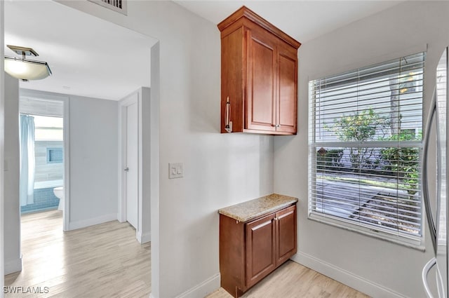 interior space featuring light hardwood / wood-style floors