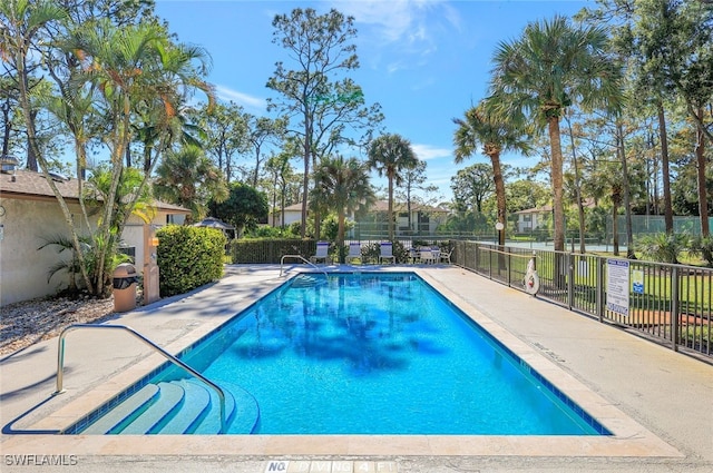 view of pool with a patio area