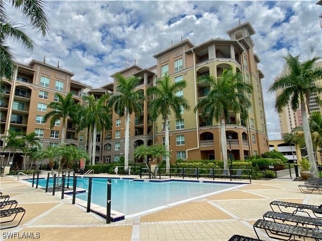 view of pool with a patio area