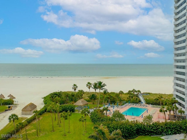 water view featuring a view of the beach