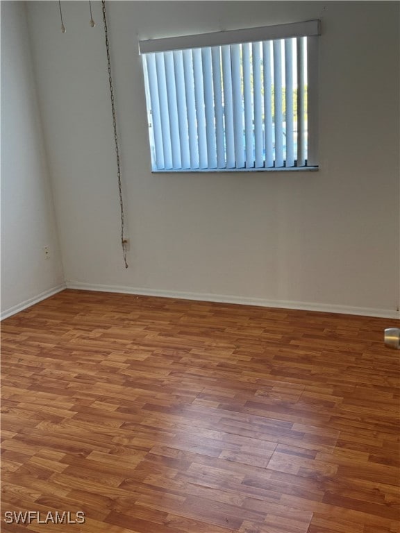 empty room with wood-type flooring