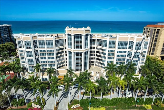 view of property with a water view