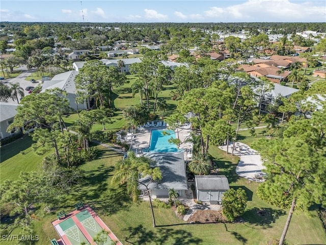 bird's eye view featuring a residential view