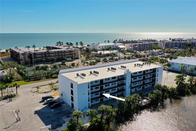 1440 Middle Gulf Dr Unit 2E, Sanibel, FL 33957 - aerial view of a large body of water and apartment complex / building