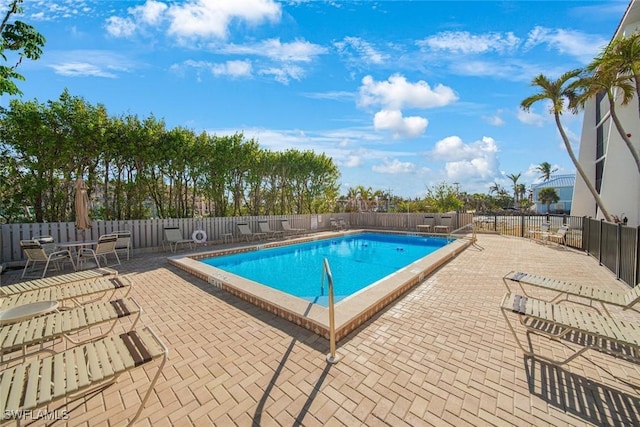 view of pool with a patio area