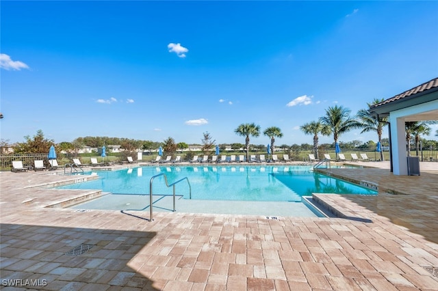 view of pool with a patio