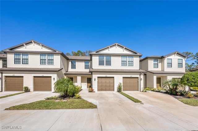 view of property with a garage