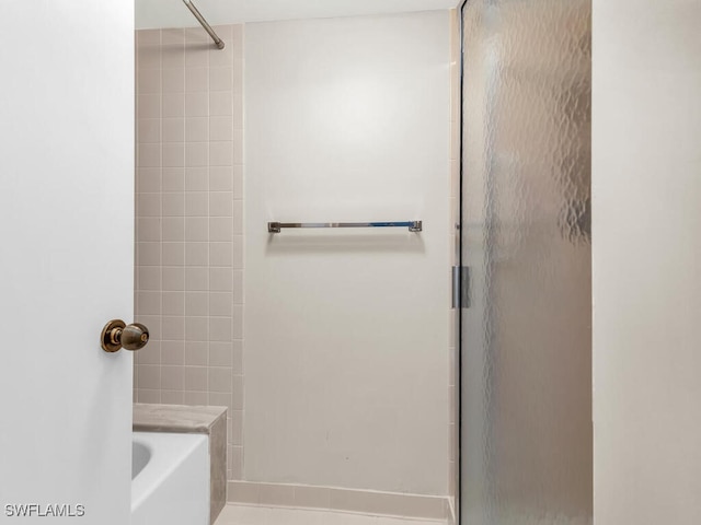 bathroom with plus walk in shower