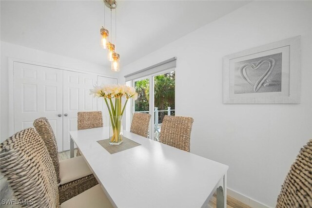 dining room featuring hardwood / wood-style floors