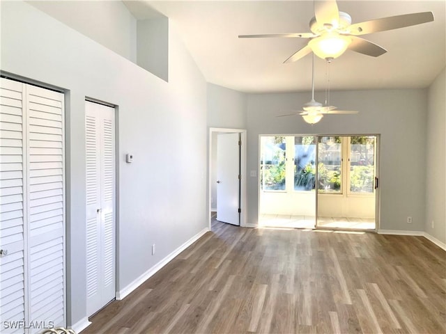 interior space featuring wood-type flooring