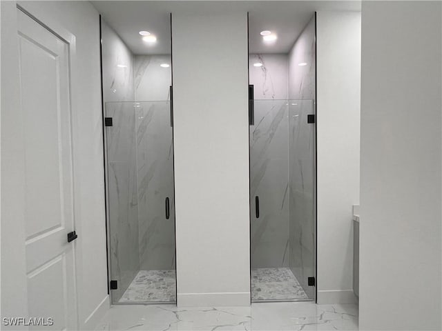 bathroom featuring walk in shower