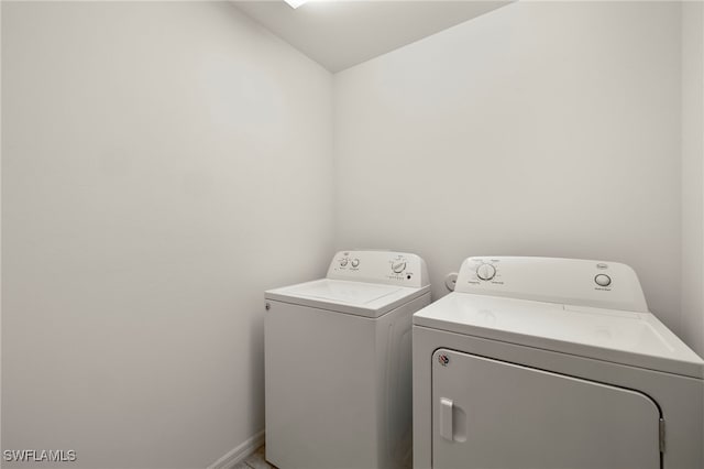 laundry area featuring washer and dryer