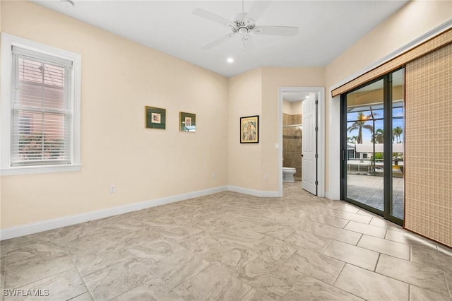 empty room with ceiling fan