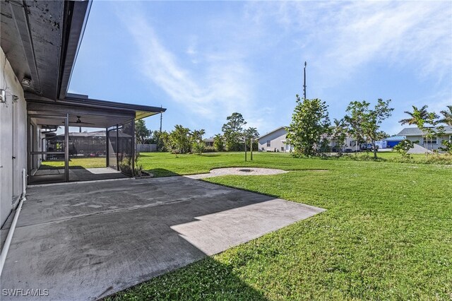 view of yard with a patio