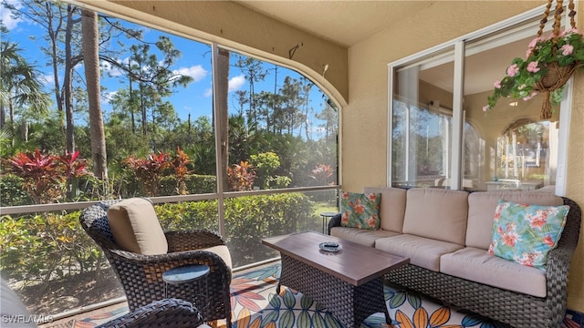 view of sunroom / solarium