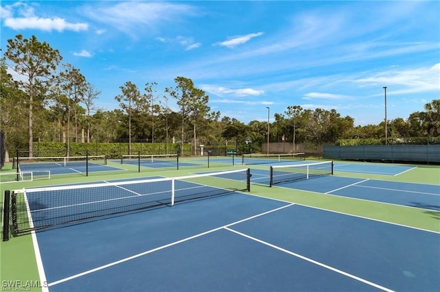 view of sport court featuring basketball court