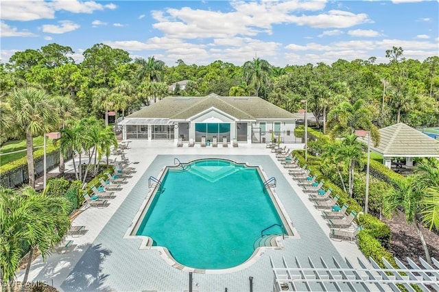 view of pool with a patio