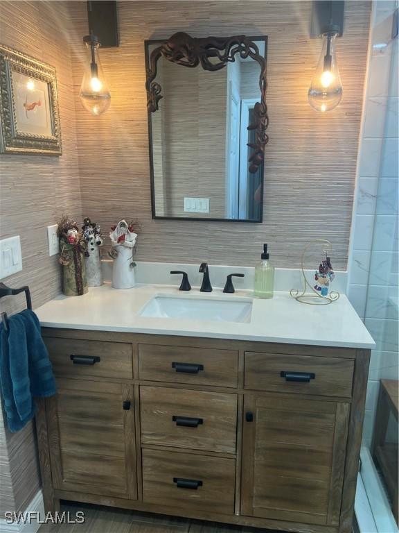 bathroom with vanity