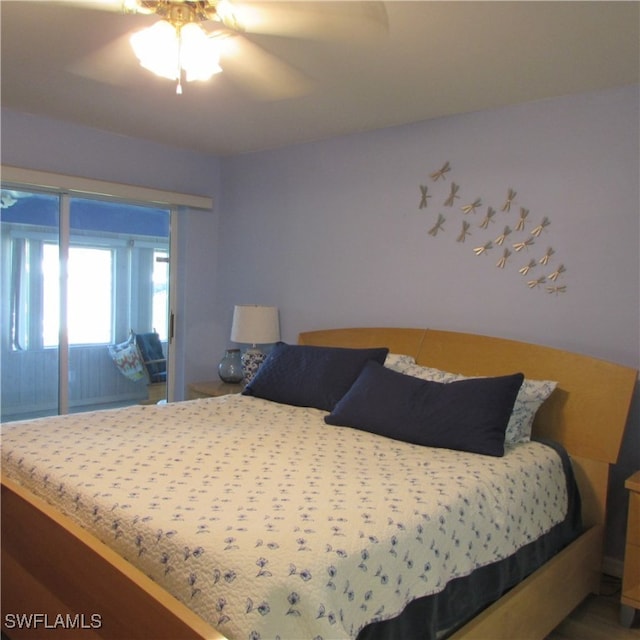 bedroom with ceiling fan