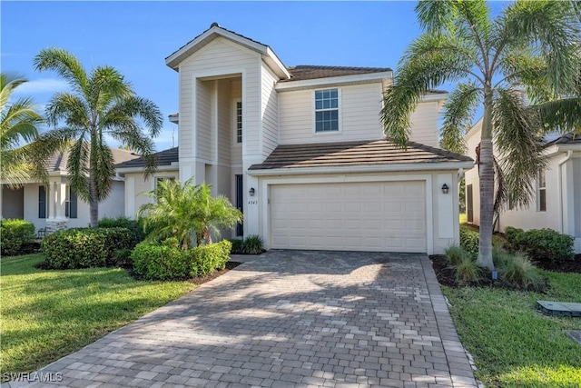 view of front of home featuring a garage