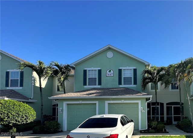 view of front of home featuring a garage