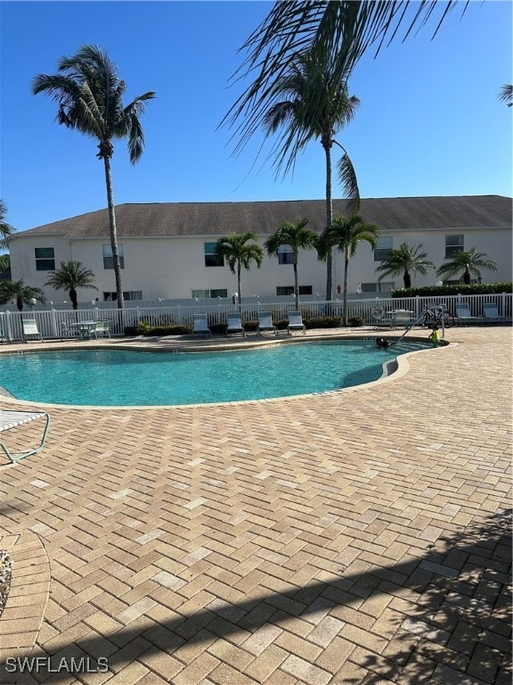 view of pool with a patio