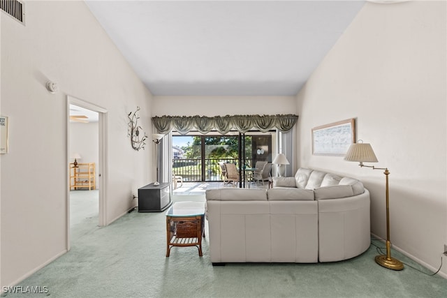 view of carpeted living room