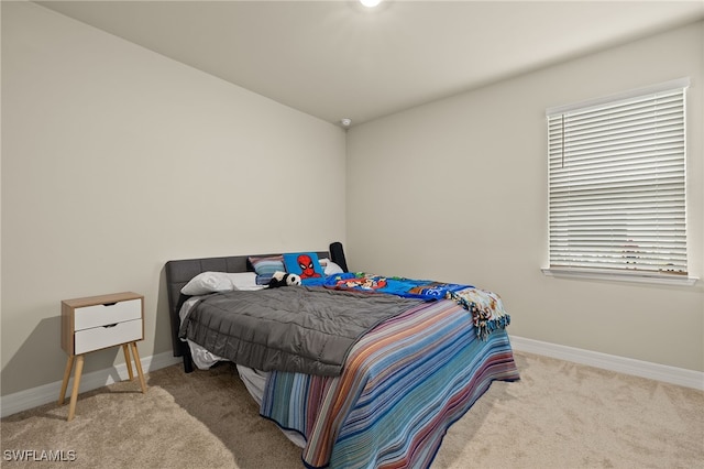 view of carpeted bedroom