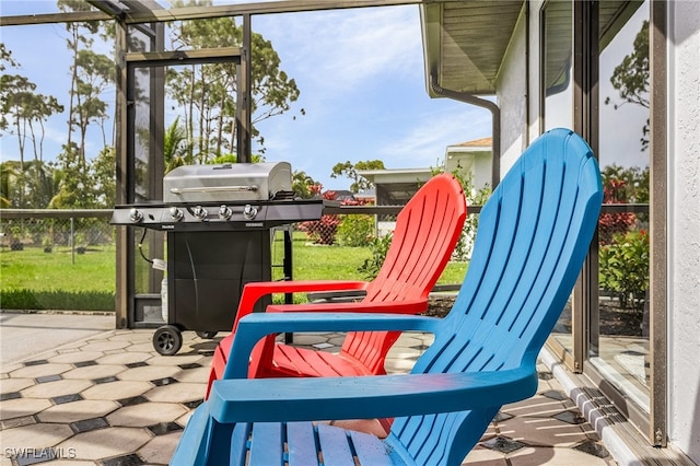 view of patio / terrace with area for grilling