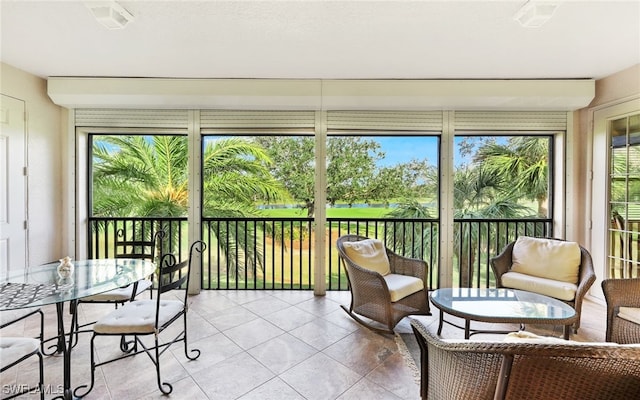 view of sunroom