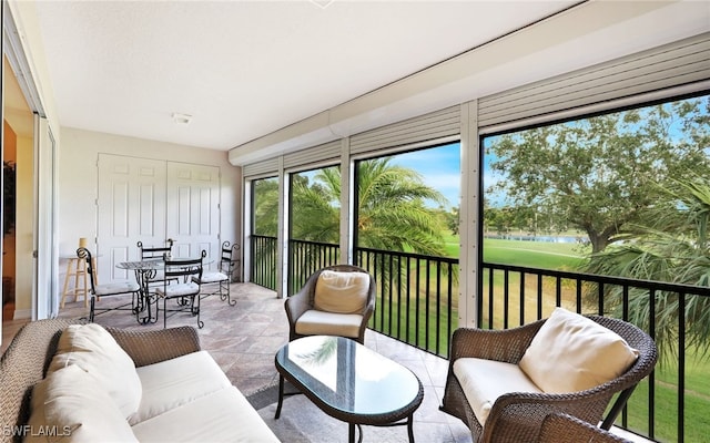 view of sunroom