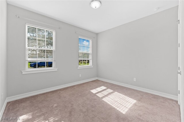 carpeted spare room with plenty of natural light