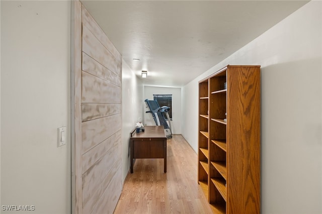 interior space with light wood-type flooring