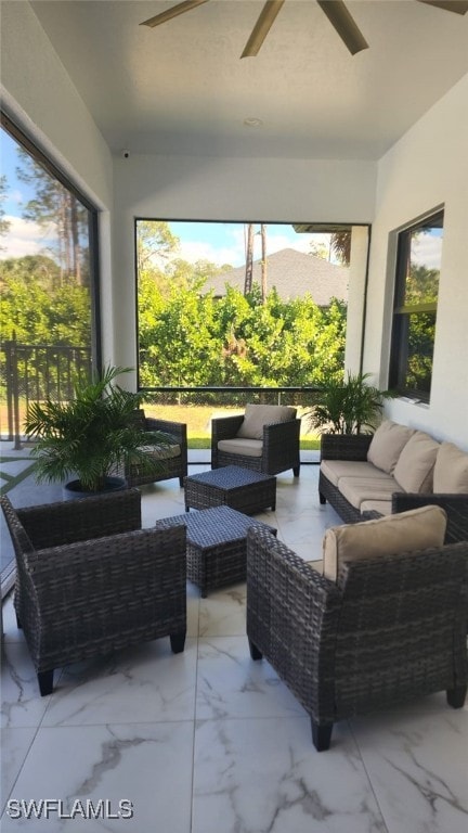 view of sunroom / solarium