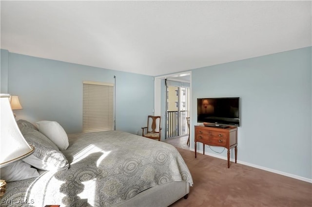 bedroom featuring carpet flooring