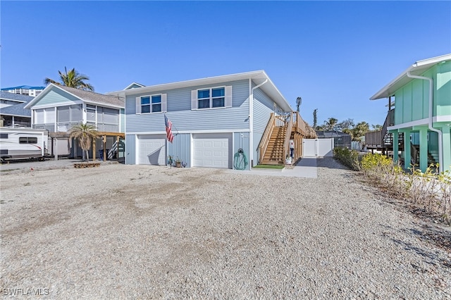 view of front of house featuring a garage