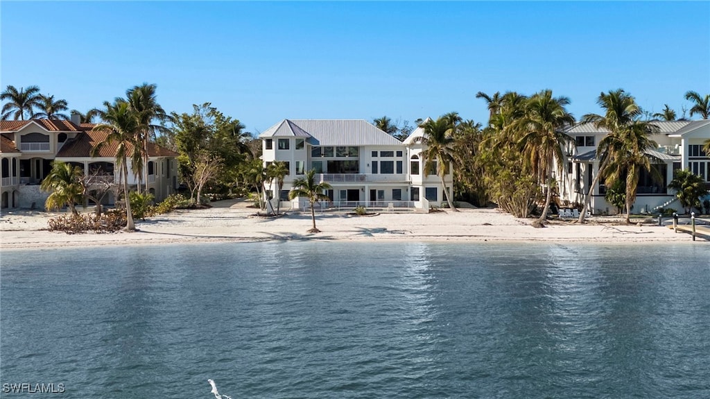 property view of water with a view of the beach