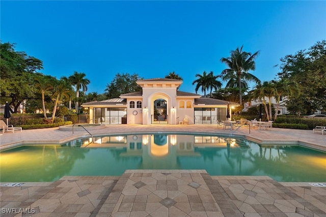 view of pool featuring a patio area