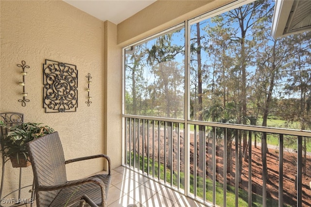 view of sunroom