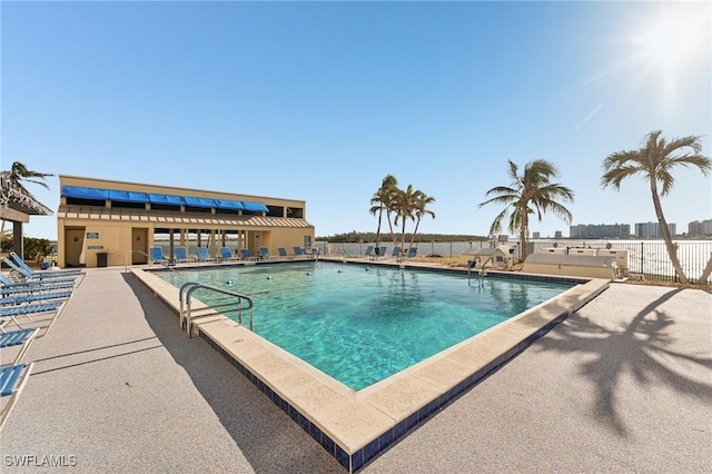 view of pool with a patio area