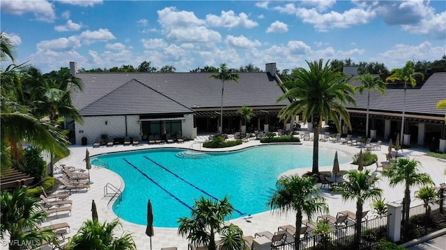 view of pool with a patio