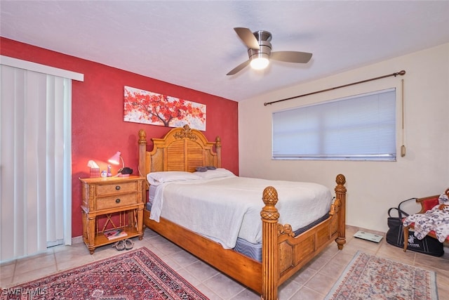 bedroom with ceiling fan