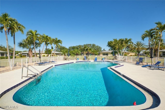 view of pool featuring a patio area