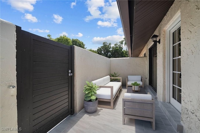 view of patio / terrace with an outdoor living space