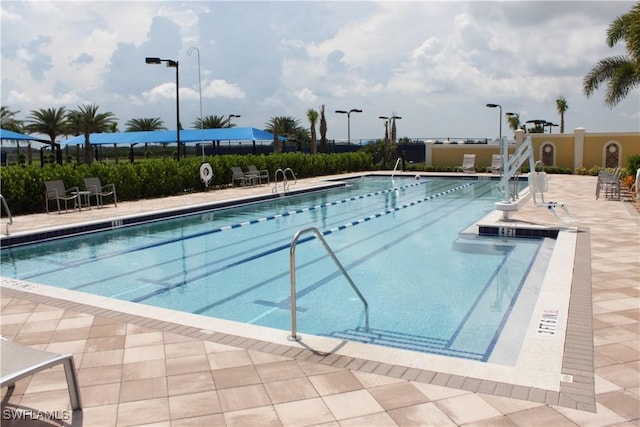 view of pool with a patio