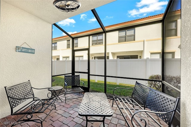 view of sunroom / solarium