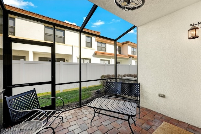 view of sunroom