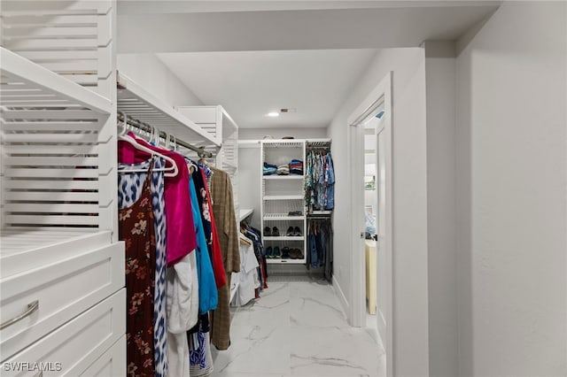 view of walk in closet