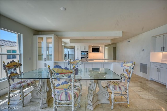 dining room with sink